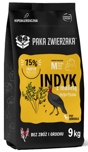 PAKA ZWIERZAKA sucha karma Seven’th Heaven Turkey & Raspberry  (Indyk i malina) 9 kg