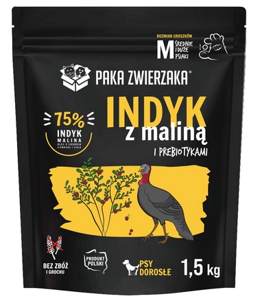 PAKA ZWIERZAKA sucha karma Seven’th Heaven Turkey & Raspberry  (Indyk i malina) 1,5 kg