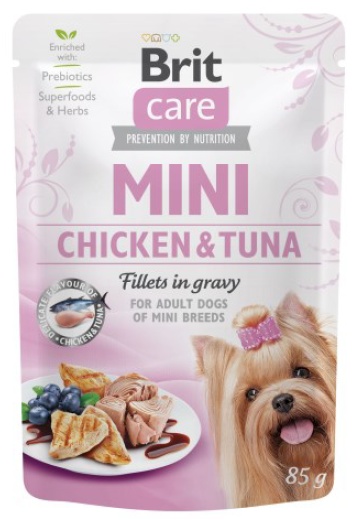 Brit Care Mini Chicken & Tune fillets in gravy 85g