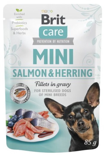 Brit Care Mini Salmon & Herring fillets in gravy 85g