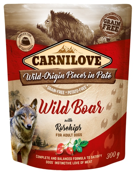 Carnilove Dog Pouch Wild Boar&Rosehips 300g