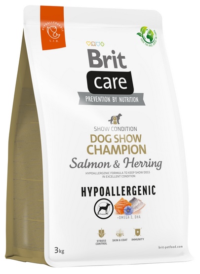 BRIT CARE Dog Hypoallergenic Dog Show Champion Salmon & Herring 3kg