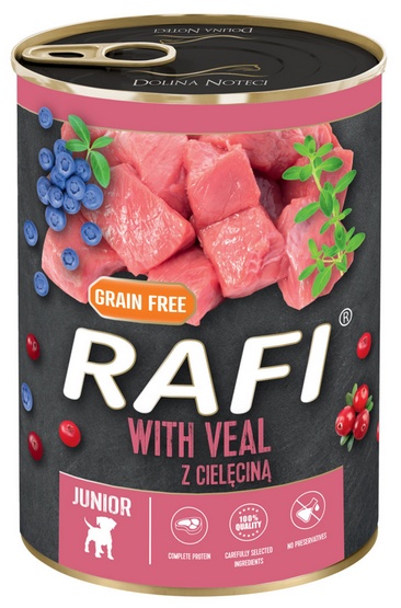 Dolina Noteci RAFI Junior Veal z cielęciną 400 g mokra karma dla psa