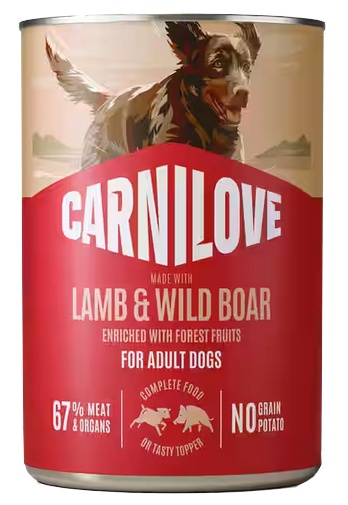CARNILOVE Dog Can Lamb and Wildboar 400g pasztet z jagnięciną i dzikiem dla dorosłych psów
