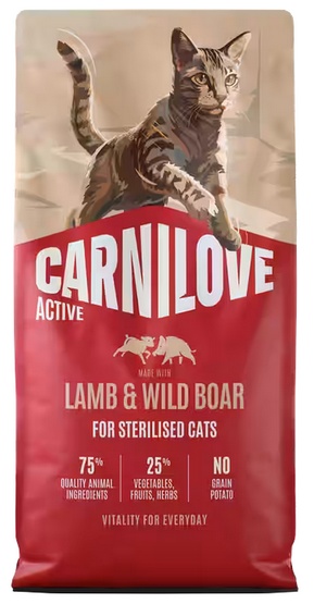 CARNILOVE Active Cat Lamb and Wild Boar Sterilised 400 g jagnięcina i dzik, dla kotów sterylizowanych
