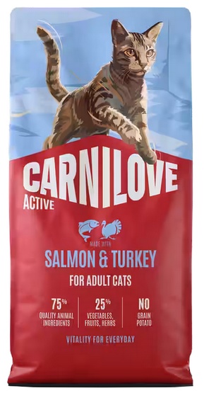 CARNILOVE Active Cat Salmon and Turkey Adult 2 kg łosoś i indyk, dla wszystkich kotów dorosłych