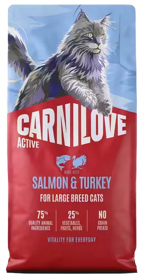 CARNILOVE Active Cat Salmon and Turkey Adult Large 6 kg łosoś i indyk, dla kotów dużych ras