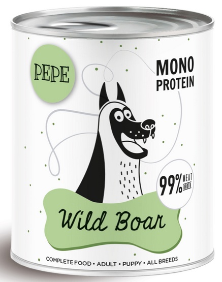 PAKA ZWIERZAKA Pepe Wild Boar - mokra karma dla psa - 800g