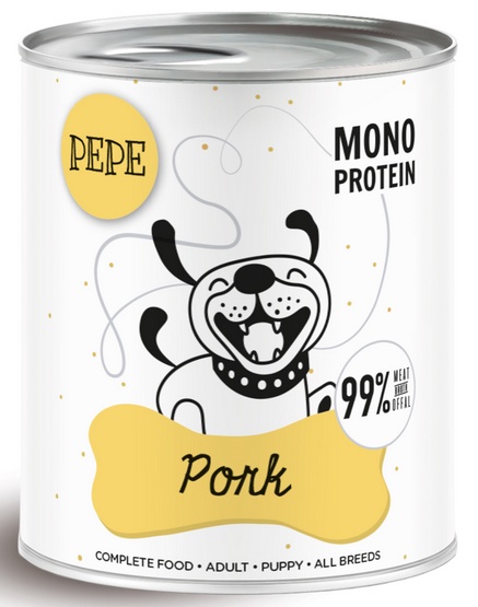 PAKA ZWIERZAKA Pepe Pork - mokra karma dla psa - 800g