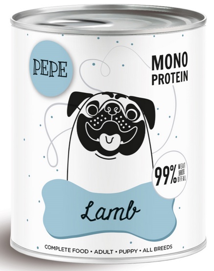 PAKA ZWIERZAKA Pepe Lamb - mokra karma dla psa - 800g