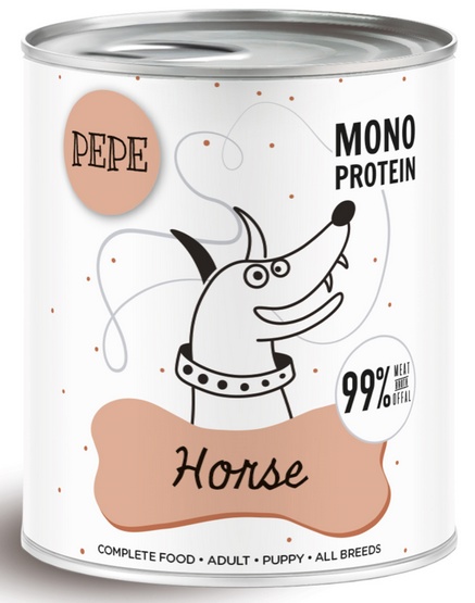 PAKA ZWIERZAKA Pepe Horse - mokra karma dla psa - 800g
