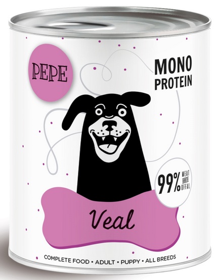 PAKA ZWIERZAKA Pepe Veal - mokra karma dla psa - 800g