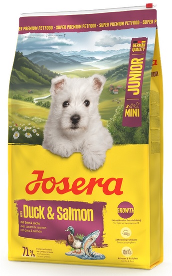 JOSERA Mini Junior Duck & Salmon - sucha karma dla psa - 900g