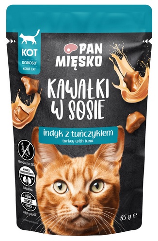 Karma dla kota PAN MIĘSKO Indyk z tuńczykiem 85 g