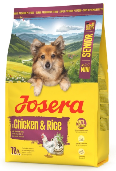 Karma dla psa JOSERA Mini Senior Chicken & Rice 900 g