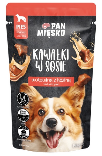 Karma dla psa PAN MIĘSKO Wołowina z koziną 150 g