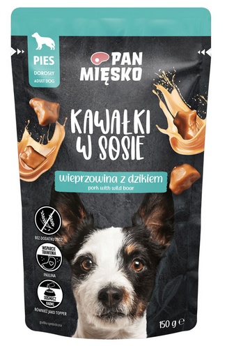Karma dla psa PAN MIĘSKO Wieprzowina z dzikiem 150 g