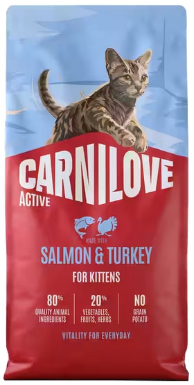 CARNILOVE Active Cat Salmon and Turkey for Kittens 400 g łosoś i indyk, dla kociąt wszystkich ras