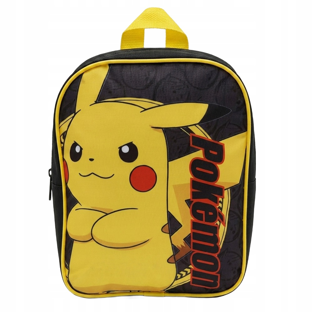 Plecak Plecaczek POKEMON PIKA PIKACHU Czarny Żółty Szelki 25 cm