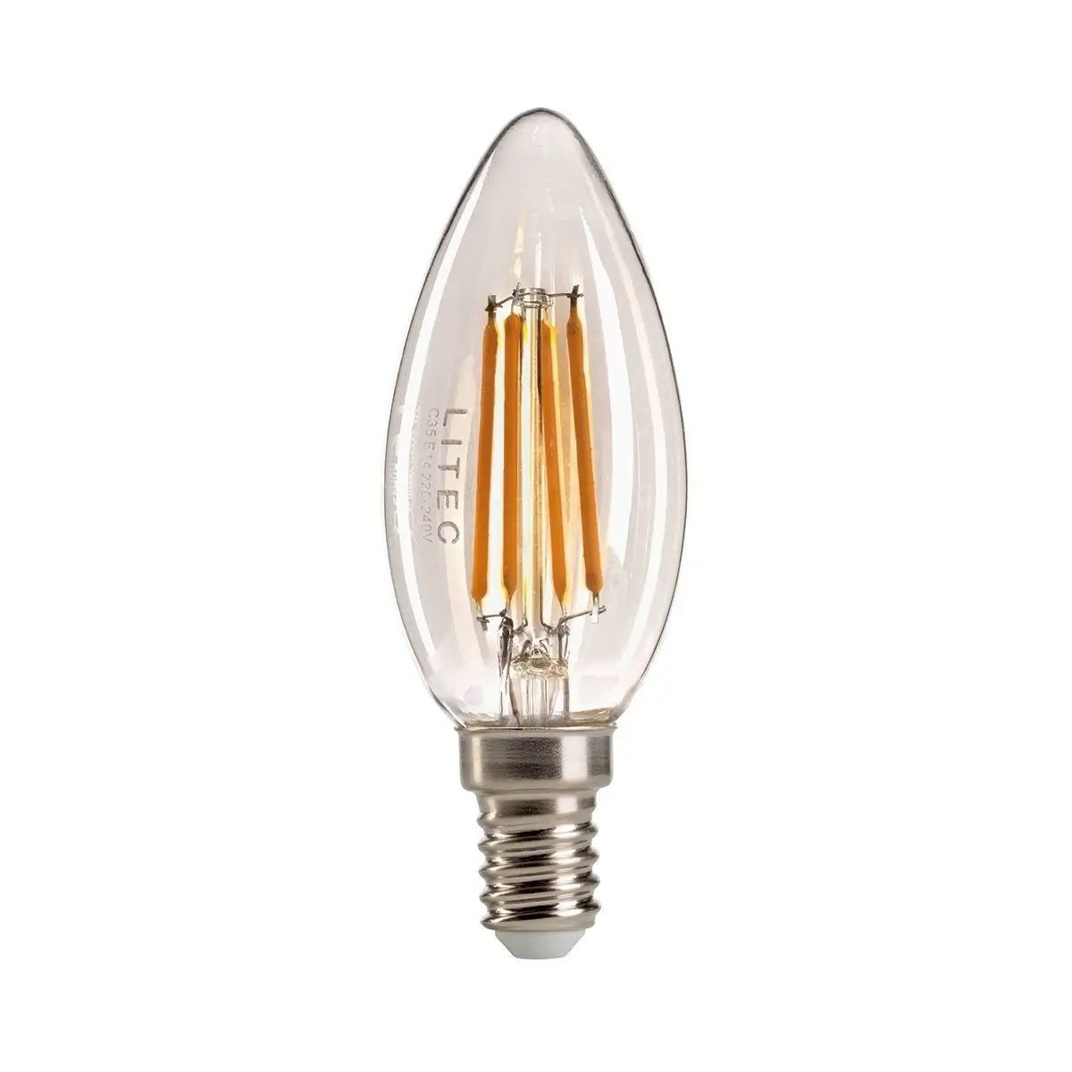 Żarówka świecznikowa Litec LP-LED4W-E14-C3C 4W 400lm 3000K przezroczysta