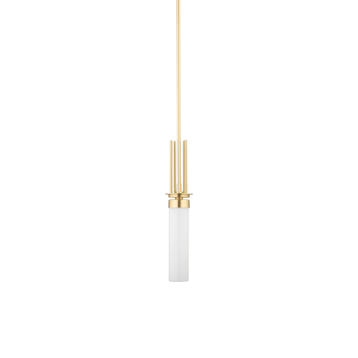 Wisząca lampa Mussa MUS-ZW-1 (ZM) LED 4,5 3000K tuba mosiądz biała