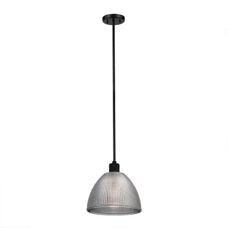 Wisząca szklana lampa Hampstead przydymiona czarna industrialna 1xE27 1-p ELS-HAMPSTEAD-P-BLK