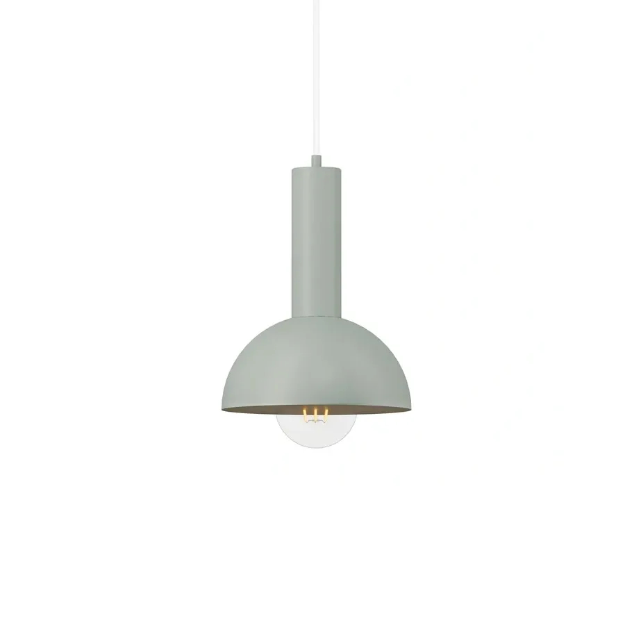 Szałwiowa lampa wisząca VITRUM 1xE27 do sypialni kopuła 41555