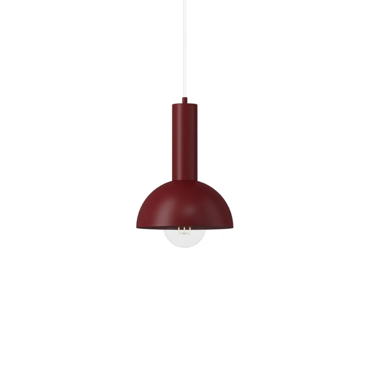 Wisząca lampa kopułowa VITRUM burgundowa 1xE27 do sypialni 41640