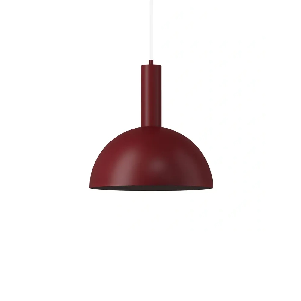 Kopułowa lampa wisząca VITRUM burgundowa 1xE27 do jadalni 41692