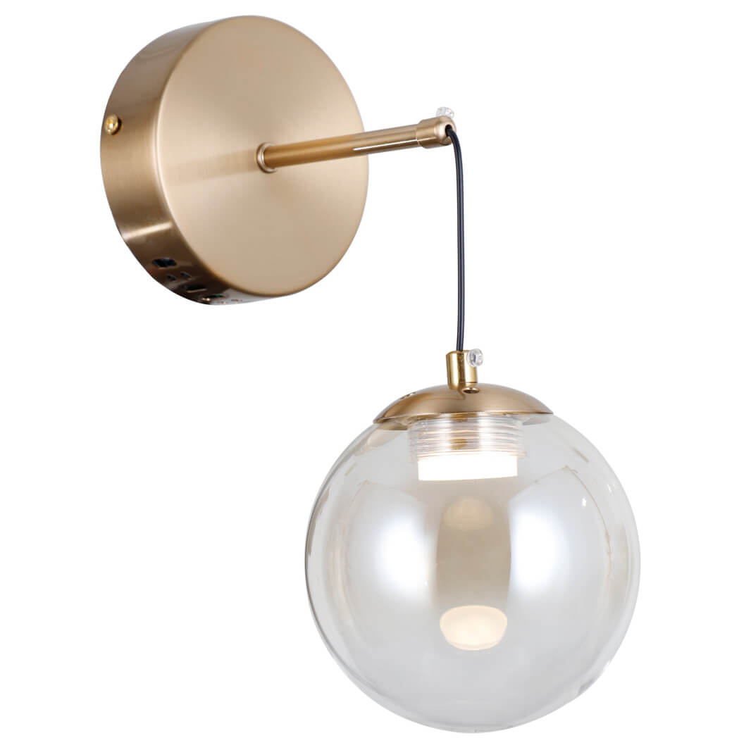 Lampa przyścienna Velada WL-34381-1-HBR LED 5W 3000K złoty bursztynowy OUTLET