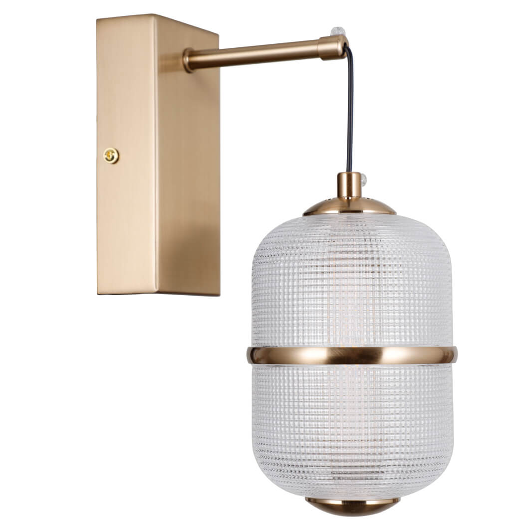 Kinkiet na ścianę Alani WL-34375-1-HBR LED 6W 3000K szklany złoty OUTLET
