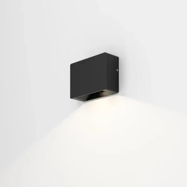 Ścienna lampa na elewację czarna LEDPOINT LED 3W 3000K do ogrodu IP65 26546-M930-WB-00-12