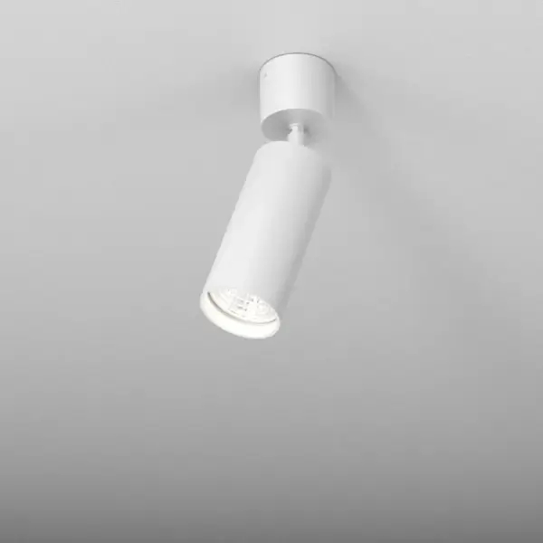 Sufitowa lampa spot biały PET 1xGU10 50W tubka z regulacją minimalistyczna 10045-G000-00-PH-13