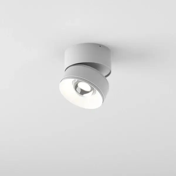 Soczewkowa lampa sufitowa biała QRLED next LED 6W 3000K oczko z regulacją 16487-L930-W3-00-13