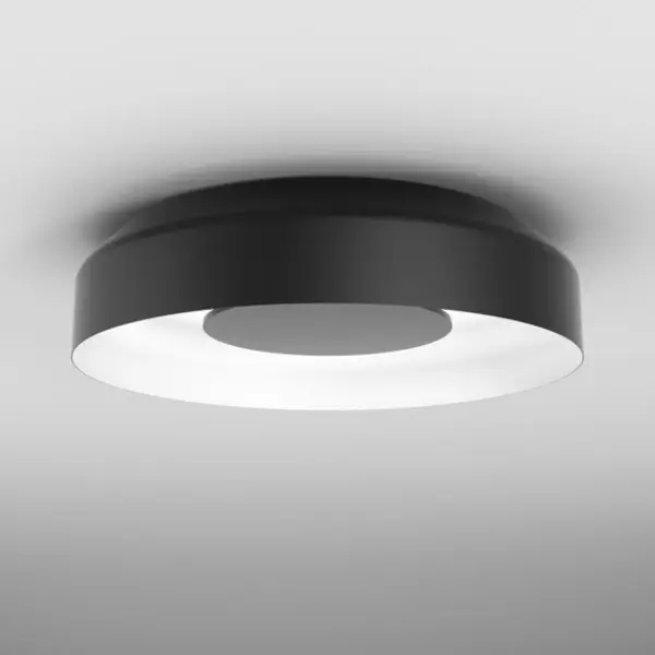 Sufitowy plafon czarny RING dot LED 25W 3000K do sypialni okrągły 47027-M930-DW-PH-12