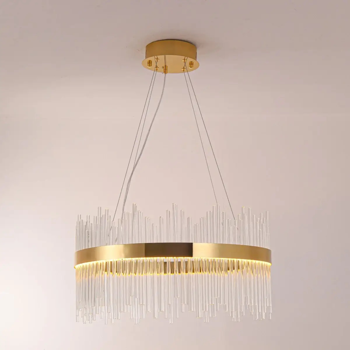 Wisząca lampa crystals HESTIA złota ST-4999-60 1xLED 35W 3000K glamour
