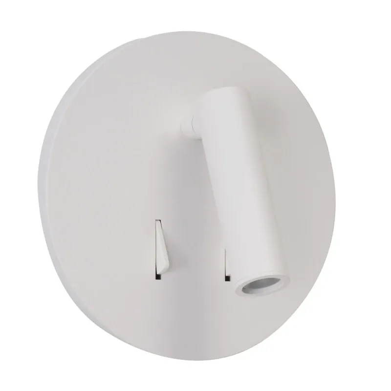 Biały kinkiet ścienny FARO AZ6881 1xLED 6W 3000K tuba z włącznikiem