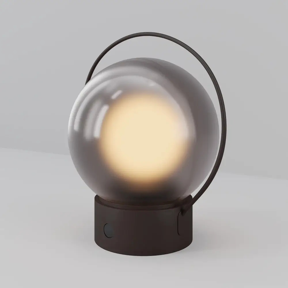 Przenośna lampa ogrodowa kula Elyra przydymiona brązowa O167TL-L3BRK 3W 3000K IP54