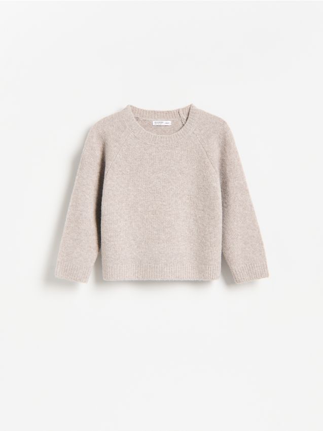 Reserved - Sweter z dodatkiem wełny - beżowy