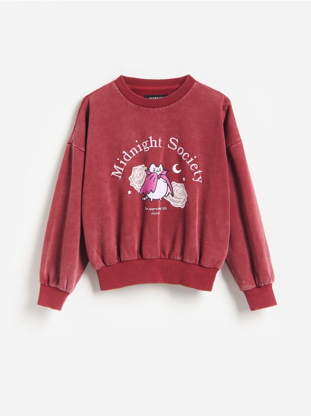 Reserved - Bluza Pusheen - czerwony