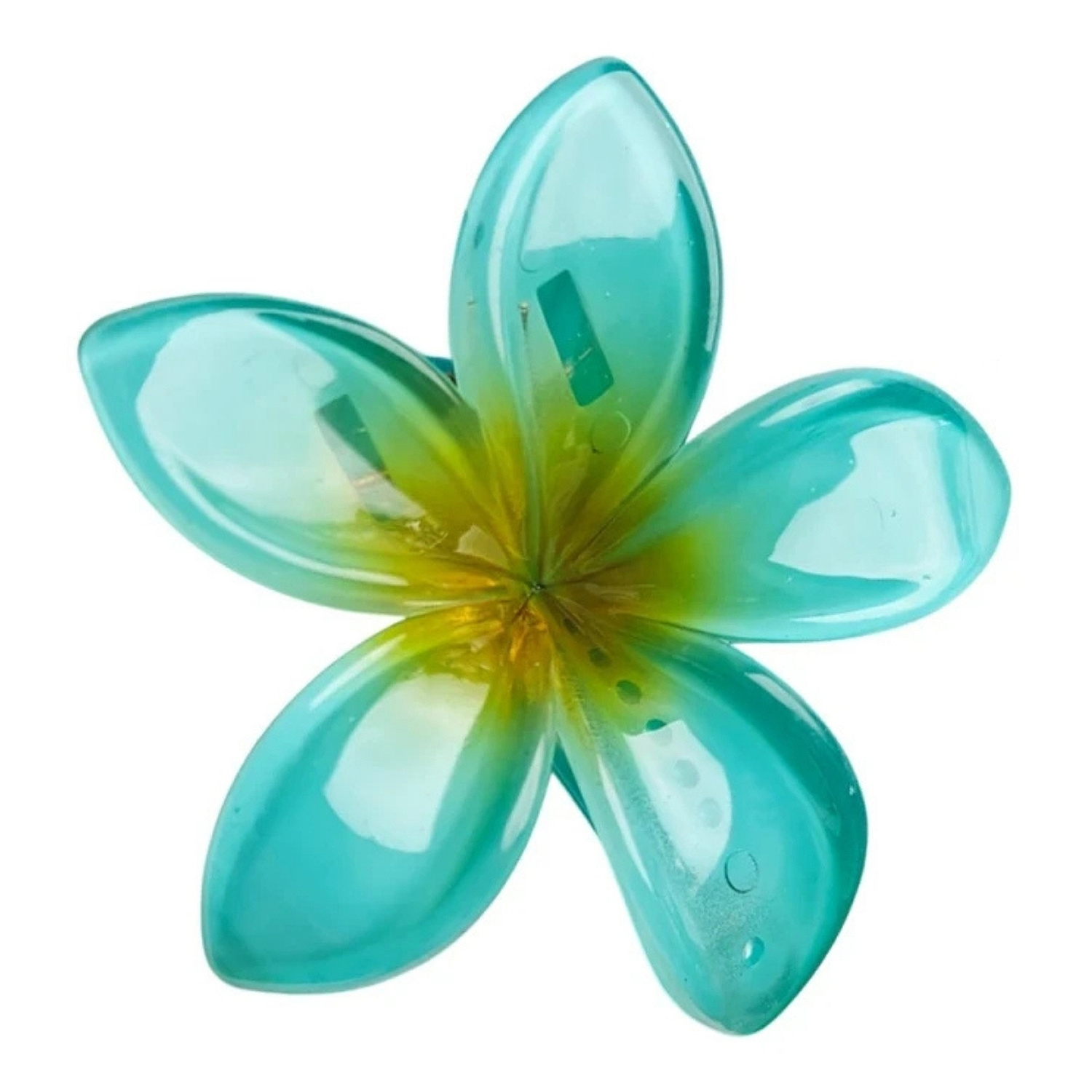 eCarla spinka do włosów klamra hawajska Vacay Flower SP405 Turkusowa