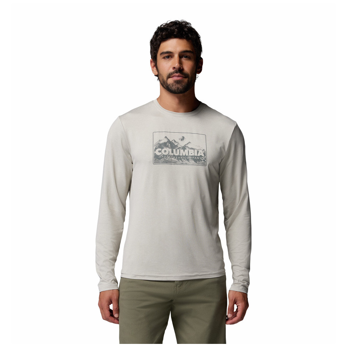 Koszulka męska Columbia Parsons Point™ Ls Graphic Tee Rozmiar: XXL / Kolor: beżowy