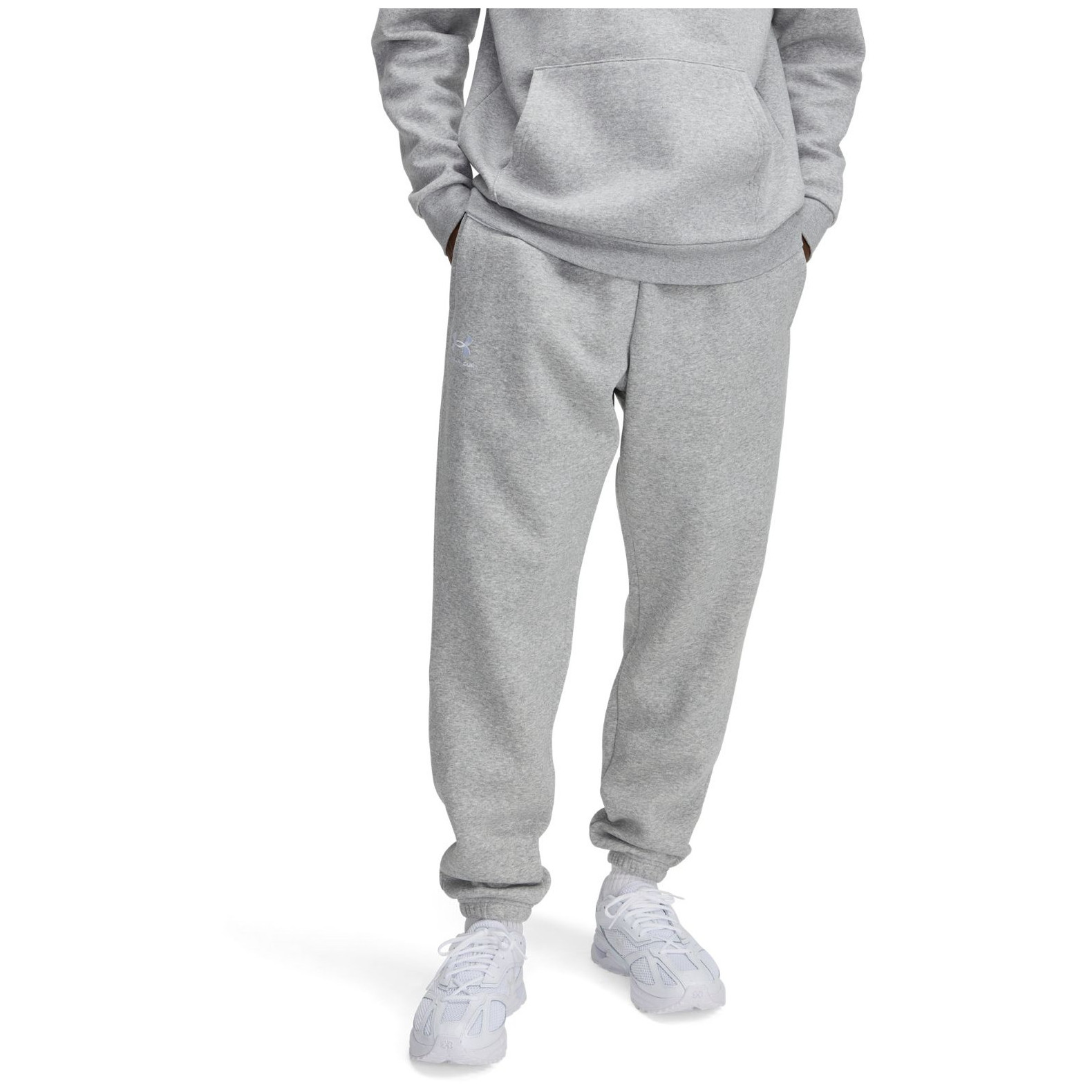 Męskie spodnie dresowe Under Armour UA Icon Fleece Jogger Rozmiar: XXL / Kolor: szary/biały