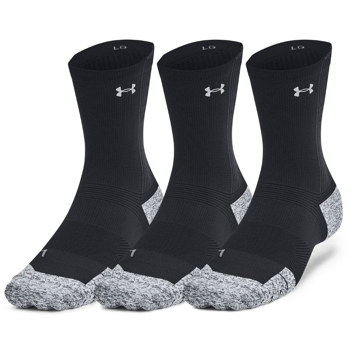 Zestaw skarpetek Under Armour UA Velociti Run Cush 3P Crew Rozmiar skarpet: 42-47,5 / Kolor: czarny