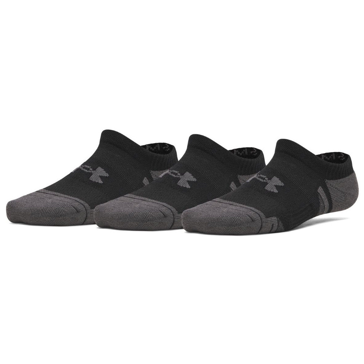 Skarpety Under Armour New Y UA Perf Tech 3Pk Ns Ultimate Black Rozmiar skarpet: 31,5-36,5 / Kolor: czarny