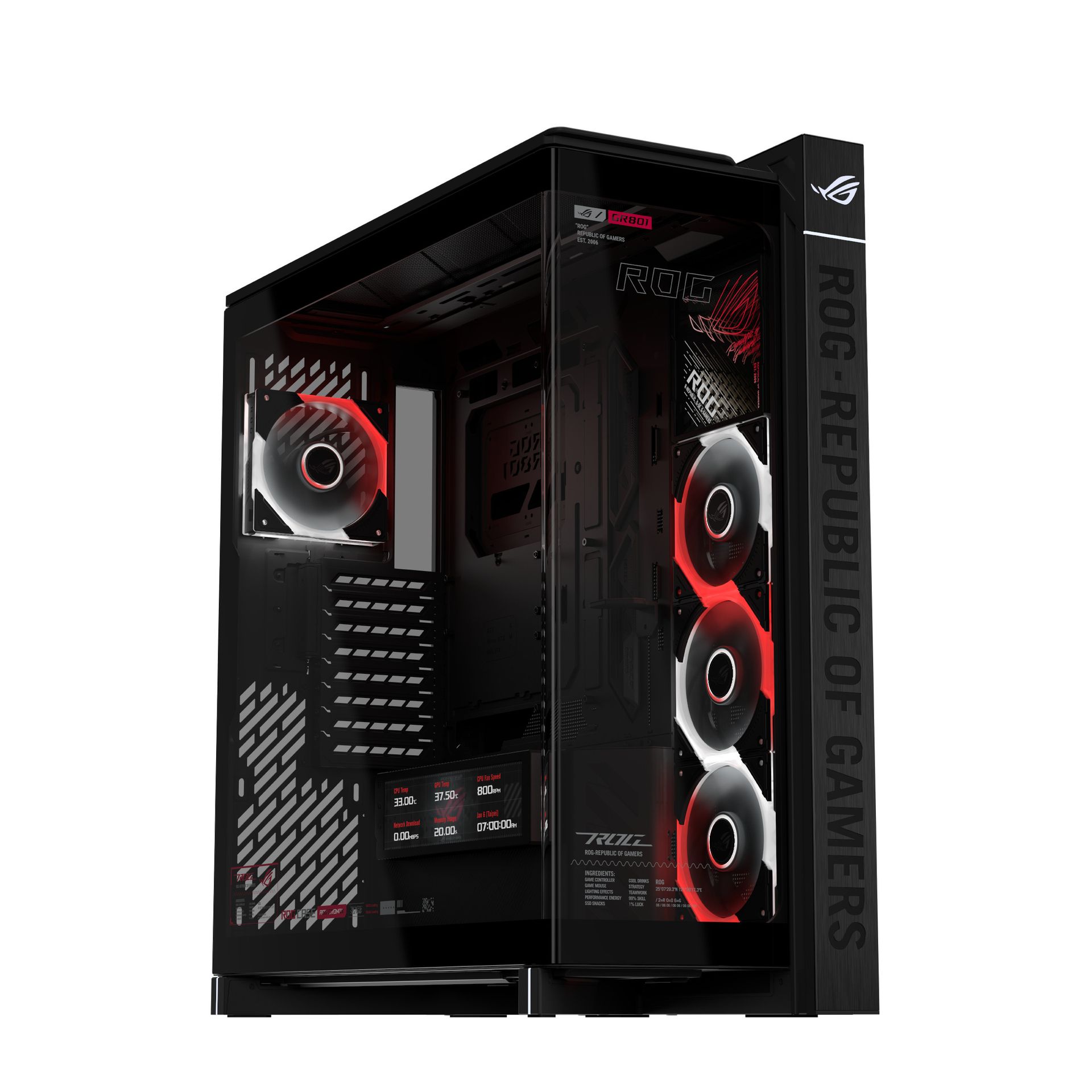 Obudowa Asus ROG CRONOX GR801 CURVE TG ARGB BLACK 90DC00T0-B09030