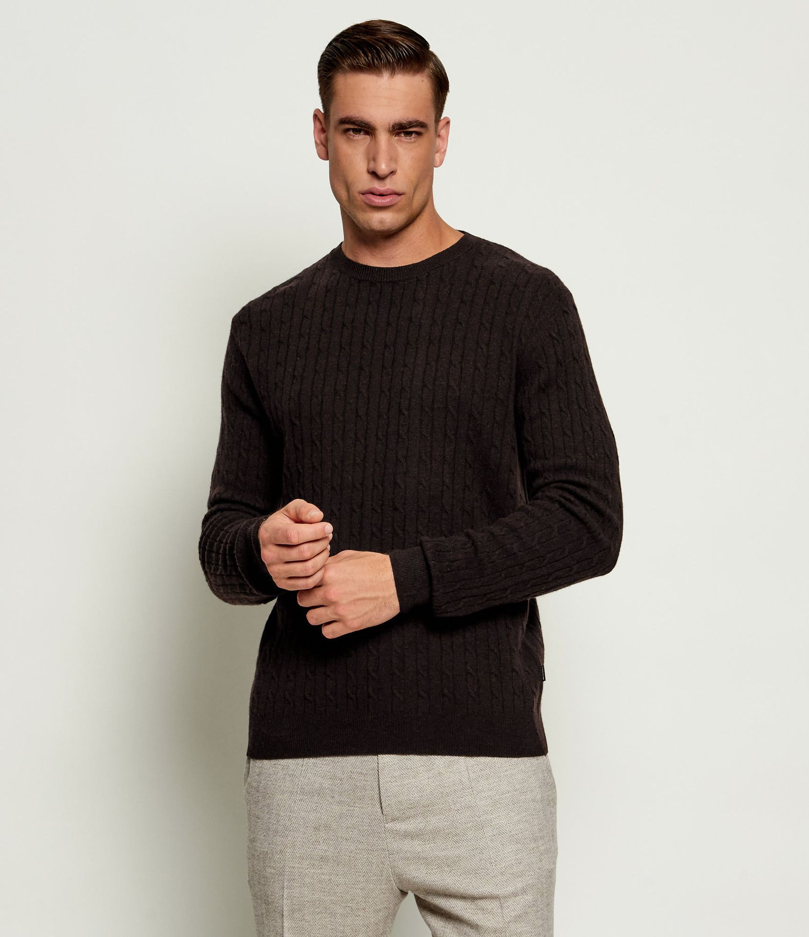 Sand Copenhagen Sweter Iq Regular Fit z dodatkiem wełny i kaszmiru