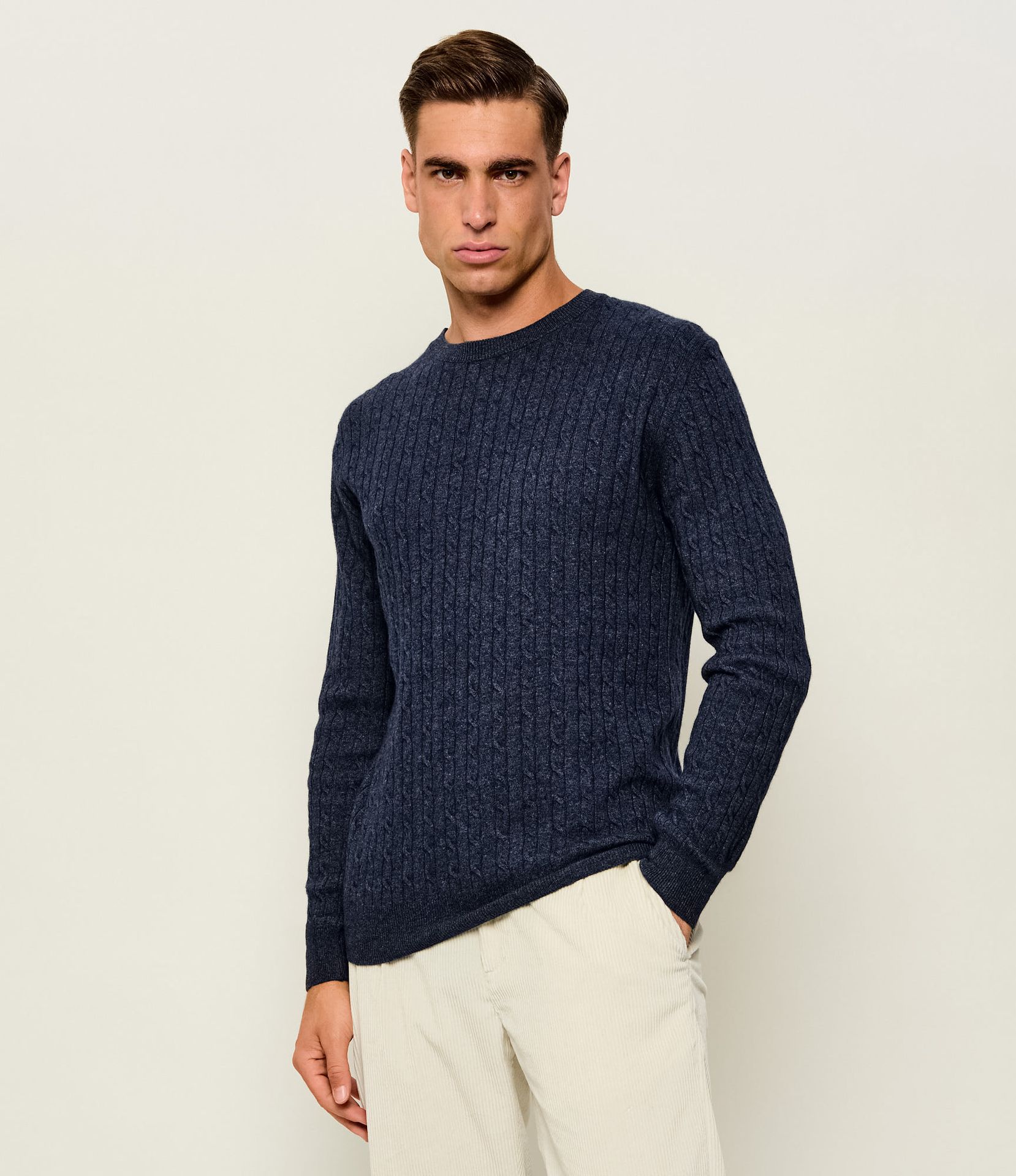 Sand Copenhagen Sweter Iq Regular Fit z dodatkiem wełny i kaszmiru
