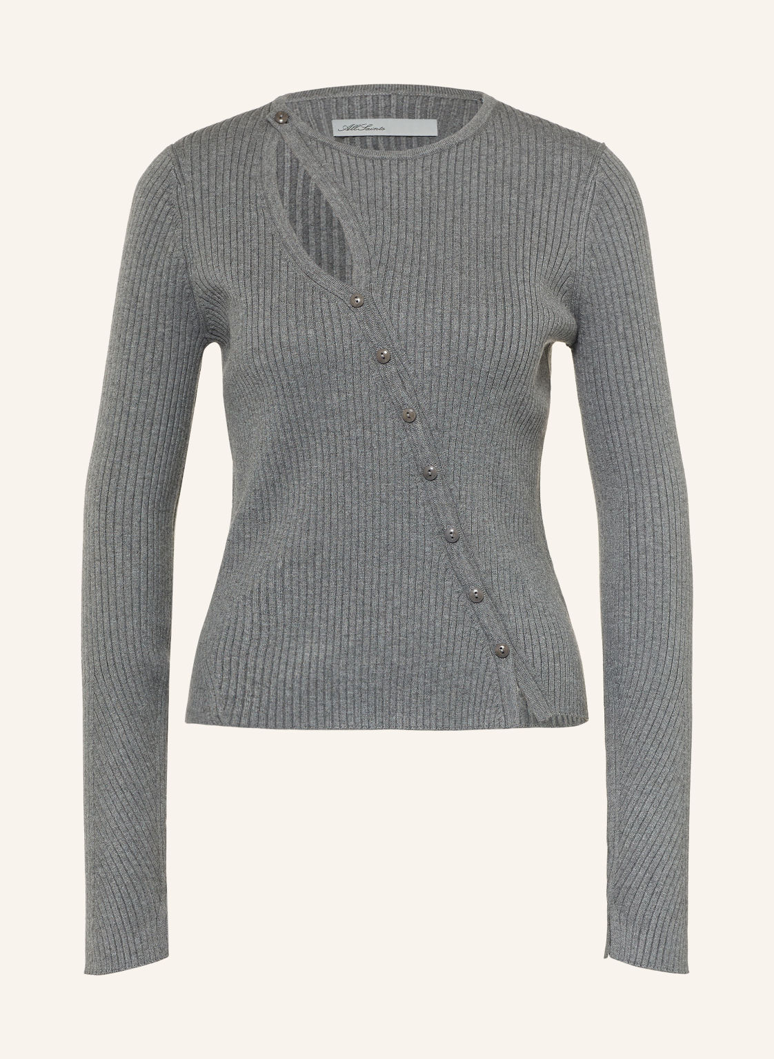 Allsaints Kardigan Cruz grau