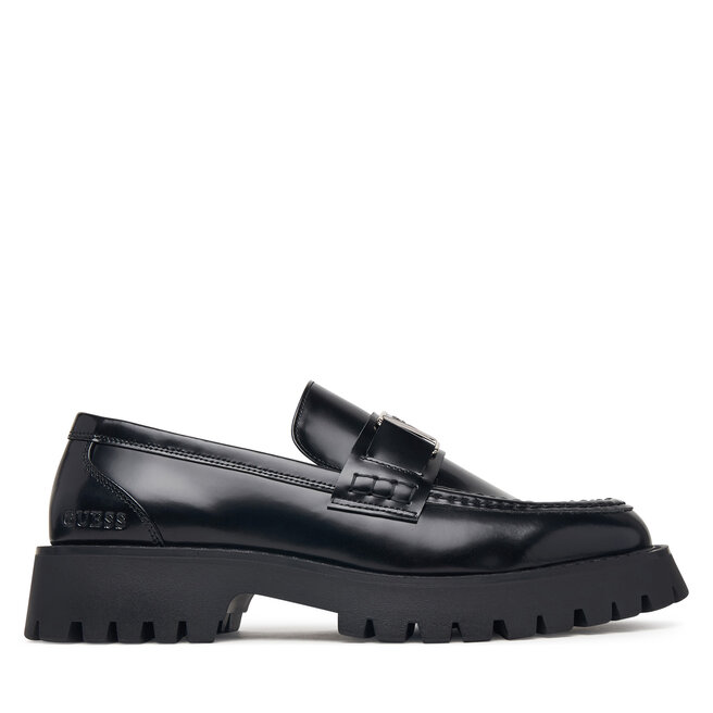 Loafersy Guess FMFGOR LEA14 Czarny
